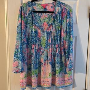 Lilly Pulitzer Marilina Tunic Top (Fished My Wish)